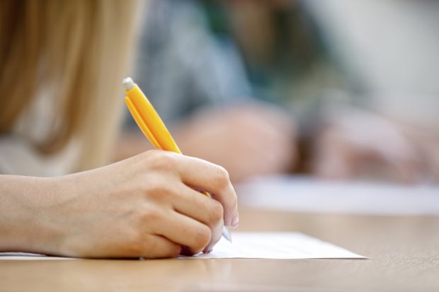 Girl writing