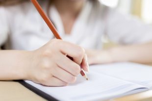 Girl writing