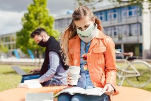 Student wearing face mask