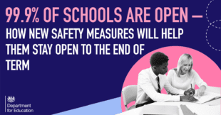 99.9% of schools are open – how new safety measures will help them stay open to the end of term