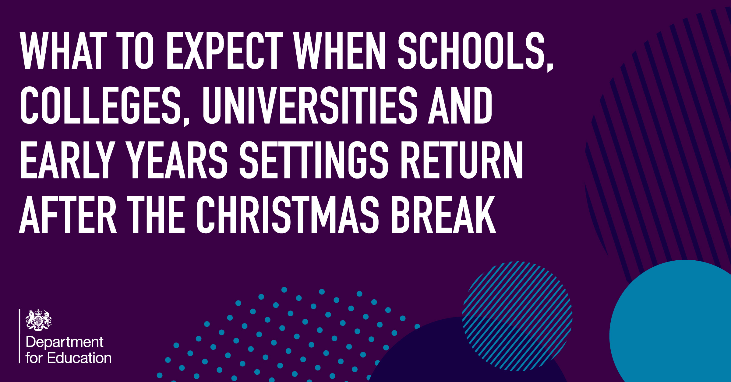 What to expect when schools, colleges, universities and early years