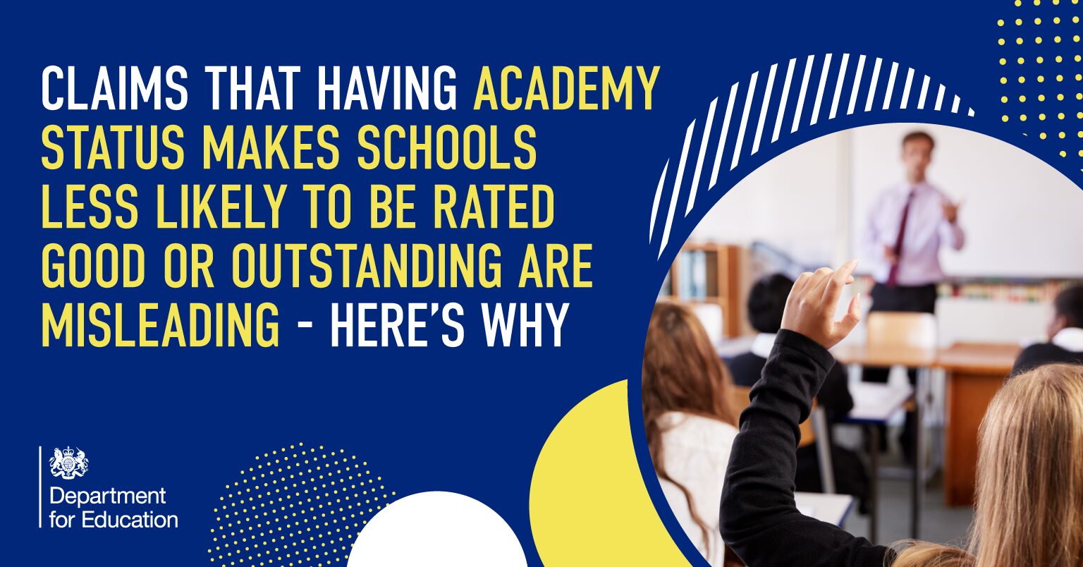 Claims that having academy status makes schools less likely to be rated ...